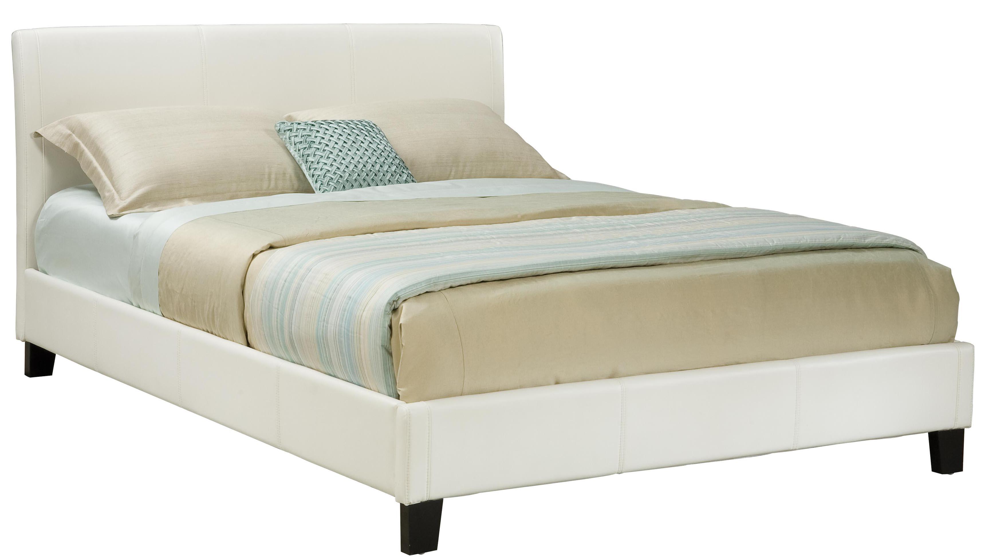 Standard Furniture New York Queen Ivory Upholstered Bed Adcock